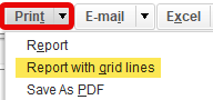 Print QuickBooks Reports with Grid Lines