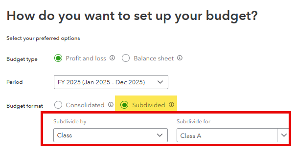 Classes in QuickBooks Online. Setting up Budgets with Classes. 